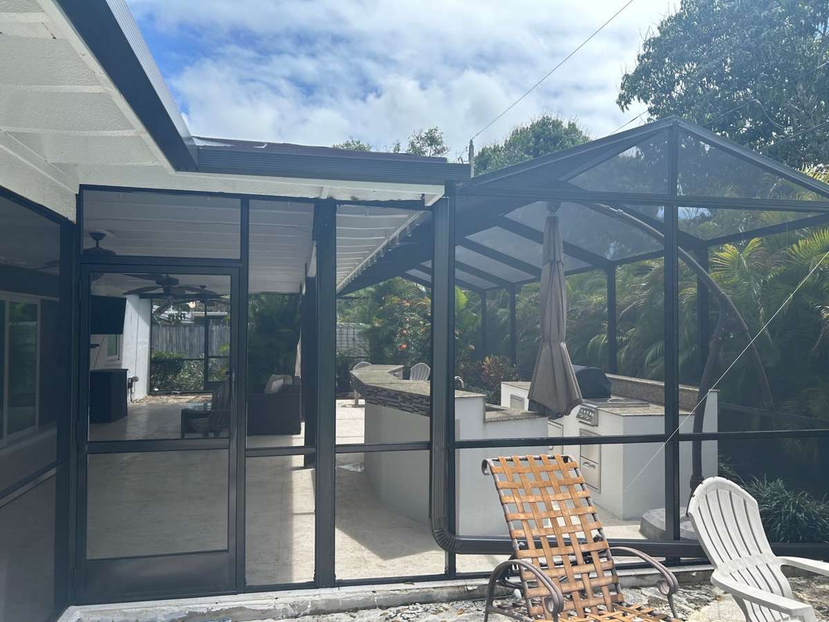 Outdoor Kitchen and Tile and Enclosure Remodel